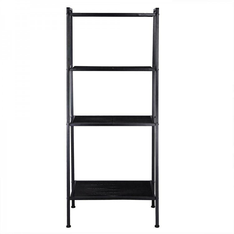 Ladder Shelf Ladder Bookshelf 4 Tier Utility Organizer Shelves Stable Metal Rack Institu Ladder Shelf Decorative Ladder Decorative Shelves
