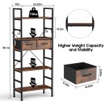Lulive Bookshelf 5 Tier Ladder Bookcase with Drawer Storage Shelves for Bedroom Living Room Bathroom Kitchen Office Plant and Laundry Room