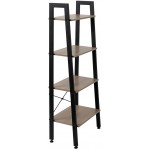 YYAO Bookshelf Storage Rack with 4 Tiers Ladder Shelf for Office Bathroom Living Room Gray