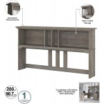Bush Furniture Salinas Hutch for L Shaped Desk 60W Driftwood Gray