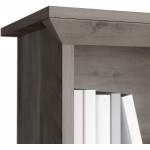 Bush Furniture Salinas Hutch for L Shaped Desk 60W Driftwood Gray
