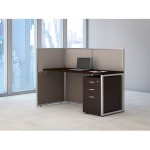 Bush Business Furniture Easy Office 3 Drawer Mobile File Cabinet Legal Mocha Cherry