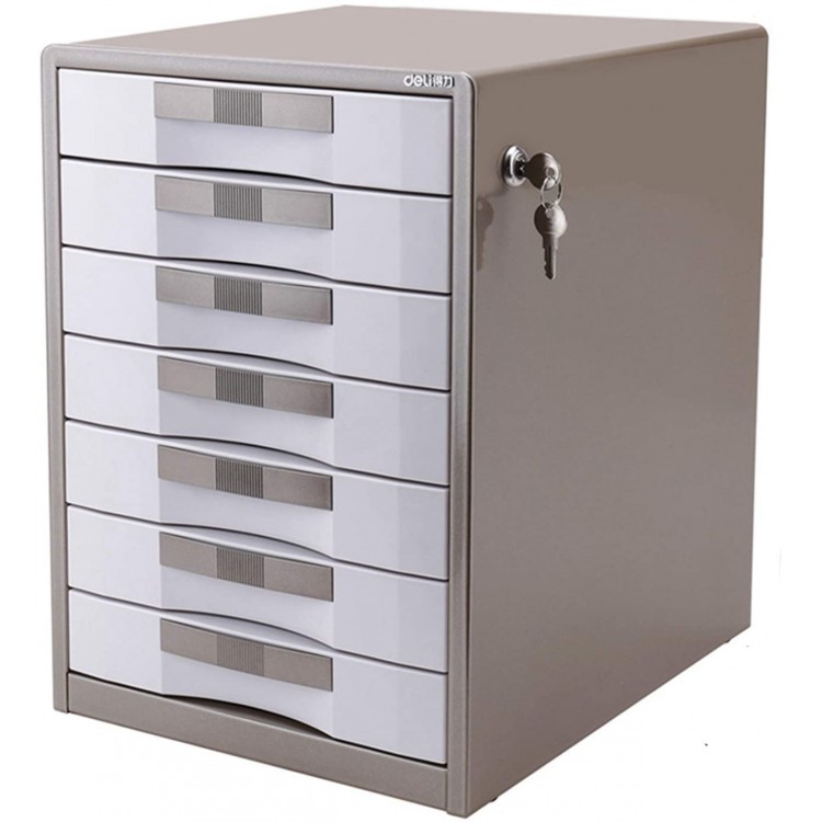 Desktop Metal Filing Cabinet Manager Home Office with Lockable Drawer 7-Layer Large-Capacity Classified Data Storage Cabinet,for Law Letter A4 File Filing Cabinet