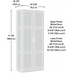 GKOMMERK Office Storage Cabinet Modern 2-Door Storage Cabinet Adjustable Shelves Home Office Bedroom Organizer
