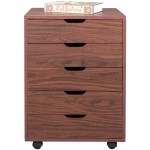 Hallway Entryway Closet Storage Stand Filing Pedestal Cabinet File Office with 5 Drawers Chest Storage Cabinet Castors