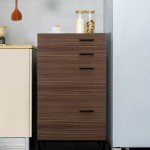 Home Office Wooden Filling File Cabinet Storage Chest of Drawer 4 Layers