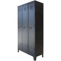 Locker Cabinet Metal Industrial Style 35.4"x17.7"x70.9",Tall Wardrobe with Hanging Bars Shelves,Industrial Style Home Office Cabinet Metal Multifuctional File Cabinet Organizer Furniture