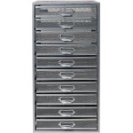 Mind Reader Mesh Desk Storage Organizer Heavy Duty Multi-Purpose Silver 10 Drawer