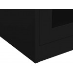 NusGear Office Cabinet Black 35.4"x15.7"x35.4" Steel