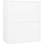 NusGear Office Cabinet White 35.4"x15.7"x41.3" Steel
