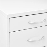 OSP Home Furnishings 3-Drawer Metal File Cabinet White Finish