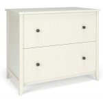 QUARTERS & CRAFT High Tide Collection Home Office Lateral Filing Cabinet 33.50" Weathered White