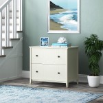 QUARTERS & CRAFT High Tide Collection Home Office Lateral Filing Cabinet 33.50" Weathered White