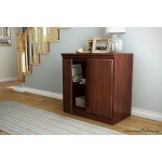South Shore Small 2-Door Storage Cabinet with Adjustable Shelf Royal Cherry
