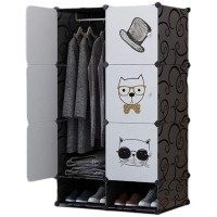Combination Armoire Wardrobe Moving Wardrobes Storing Clothes for Bedroom Boxes Combination Wardrobe White Brown With Shoe Rack No Shoe Rack Portable Wardrobe Closet