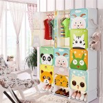 hanxiaoyishop Closet Children' s Wardrobe Cube Storage Organizer Armoire Bedroom Dresser Pantry Cabinet Shoebox， L 43. 7xD 18. 5xH 57. 9 Inches，White Wardrobe Closet