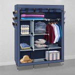 LIPKAHH Armoire Wardrobe Closets for Bedroom 69" Portable Closet Organizers and Storage for Bedroom with 9 Storage Shelves 6 Side Pockets,Quick and Easy to Assemble,Strong and Durable