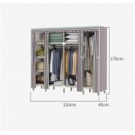 WERTYG Portable Closets Wardrobe Foldable Hanging Rod Portable Closet Shelves Storage for Clothes Shoes Bedroom Armoire