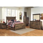 Signature Design by Ashley Trinell Rustic 5 Drawer Chest of Drawers with Nailhead Trim Warm Brown