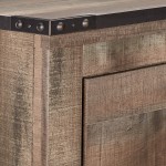 Signature Design by Ashley Trinell Rustic 5 Drawer Chest of Drawers with Nailhead Trim Warm Brown