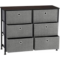 SONGMICS Narrow Dresser with 4 Fabric Drawers Vertical Slim Storage Tower Unit 31.5" Gray