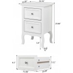 2 Pack Night Stand Bedside End Table Organizer Wood Bedroom W 2 Drawers Padro Bedroom Furniture Bedside Table Night Stand Night Stands for bedrooms Nightstands Bedroom Set Nightstand Set