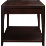 Casual Home Notre Dame Nightstand with USB Ports-Espresso