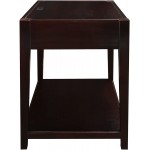 Casual Home Notre Dame Nightstand with USB Ports-Espresso
