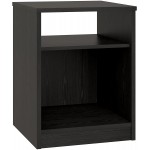 Classic Open Shelf Nightstand Wood Nightstands Bedside Table in Nightstands Sturdy Material Classic Design Multi-Color Black