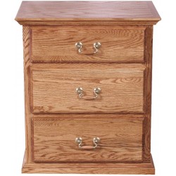 Forest Designs Traditional Oak Three Drawer Nightstand: 25W x 30H x 18D No Bed Chest Dresser or Mirror 25w x 30h x 18d Golden Oak