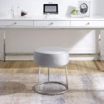 Linon Grey and Silver Vanity and Accent Dalilah Stool