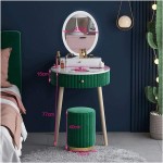 LXYYY Best Design Vanity Benches Nordic Dressing Table Bedroom Modern Minimalist Storage Cabinet Bedroom Great Gift for Girls Women Color : Green