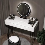 LXYYY Best Design Vanity Benches Nordic Solid Wood Dressing Table Bedroom Modern Minimalist Makeup Table Net Red Household Economy Great Gift for Girls Women Color : Style 2 80cm