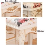 Vanity Benches Baroque Piano Chair Dressing Stool Makeup Seat Padded Bench Chair,with Plastic Steel Legs Upholstered High Resilience Sponge for Dressing Room Living Room Bedroom