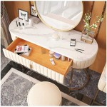 White Dressing Table Makeup Dresser,Removable Top Multi-Functional Writing Desk Vanities Tables with Benches Dressing Table Color : Yellow Size : 100cm