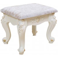 ZDY Vintage Vanity Stool Makeup Dressing Stools Upholstered Piano Seat with Plastic Steel Legs Thick Cushioned Padded Bench Chair for Bathroom Bedroom Large Vanity Benches.
