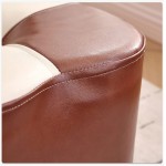 ZEBFYM Bedroom Dressing Stools Garden Stools Desk Stools Shoe Stools Leather Vanity Benches Footstools Piano Stools Color : Brown