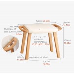 ZXCASDF Vanity Stool Makeup Bench Dressing Stool Padded Cushioned Chair Piano Seat Saddle Seat Stools Wood Vintage Counter Height Chairs,Walnut Beige