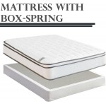Continental Matress 10-Inch Plush Medium Eurotop Pillowtop Innerspring Mattress And 4-Inch Wood Traditional Box Spring Foundation Set Good For The Back No Assembly Required Full Size 74" x 53"