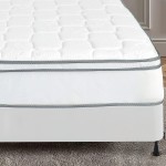Continental Sleep 10-Inch Medium Plush Eurotop Pillowtop Innerspring Mattress and 8" Wood Boxspring Foundation Set with Frame Twin gold