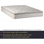 Continental Sleep 10-Inch Medium Plush Pillowtop Innerspring 8" Wood Box Spring for Mattress Queen Beige