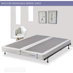 Continental Sleep Fully Assembled Split Low Profile Wood Traditional Box Spring Foundation for Mattress Set Queen Beige