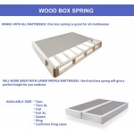 Continental Sleep Fully Assembled Split Low Profile Wood Traditional Box Spring Foundation for Mattress Set Queen Beige