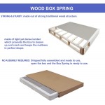 Continental Sleep Fully Assembled Split Low Profile Wood Traditional Box Spring Foundation For Mattress Set Full Beige
