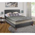 Continental Sleep Mattress 11 Inch Euro Top Assembled  Orthopedic King Mattress and Box Spring with Cozy Teddy Bear Fabric Victoria Collection