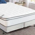 Continental Sleep Medium Plush Eurotop Pillowtop Innerspring Mattress and 4" Low Profile Split Wood Boxspring Foundation Set,with Frame Full No