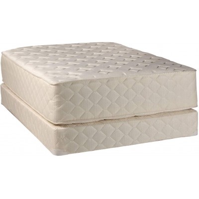 Dream Solutions USA Highlight Luxury Firm Queen Size 60"x80"x14" Mattress & Box Spring Set Fully Assembled Spinal Back Support Innerspring Coils Premium Edge Guards Longlasting Comfort