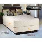 DS Solutions USA Grandeur Deluxe 2-Sided Gentle Firm Mattress and Box Spring Set with Mattress Protector Included Orthopedic Fully Assembled Luxury Height Longlasting King 76"x80"x12"