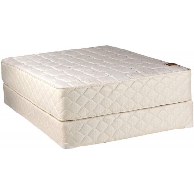 DS Solutions USA Grandeur Deluxe Mattress and Low 5" Height Box Spring Set with Bed Frame Included Good for Your Back Luxury Height Longlasting Comfort and 2 Sided Queen