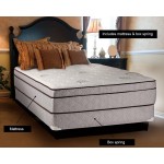 DS USA Fifth Ave Plush Foam Encased Twin Size Eurotop PillowTop Mattress and Box Spring Set with Metal Bed Frame Premium Edge Guards Orthopedic Type Long Lasting Comfort by Dream Solutions USA